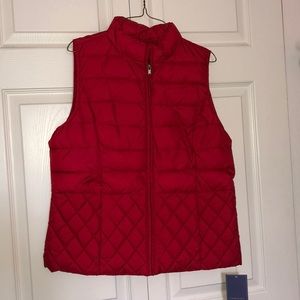 Laura Scott red vest